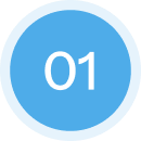 Number 01 in a blue circle