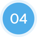 Circular badge displaying number four